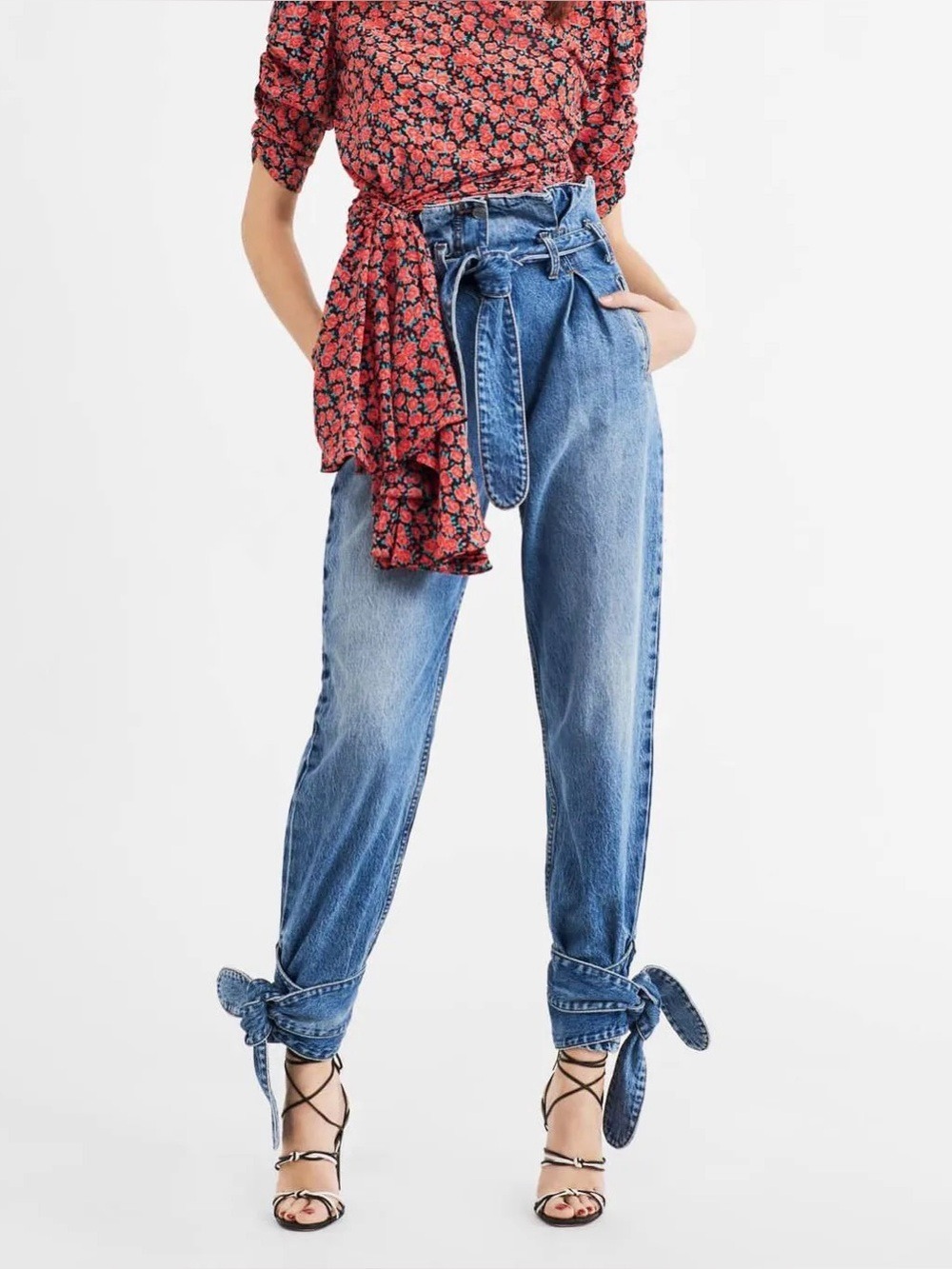 Re/Done X The Attico Pleated 80s High Rise Pant - Size 24